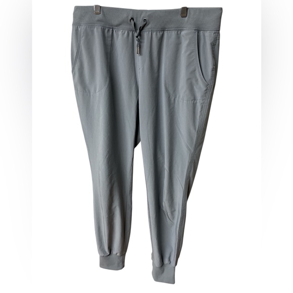 Athleta City Jogger Pants Size 10 Regular Cobblestone Grey 4-Pocket - Picture 3 of 6